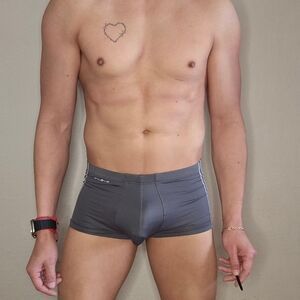 Men's Gray Boxer Briefs